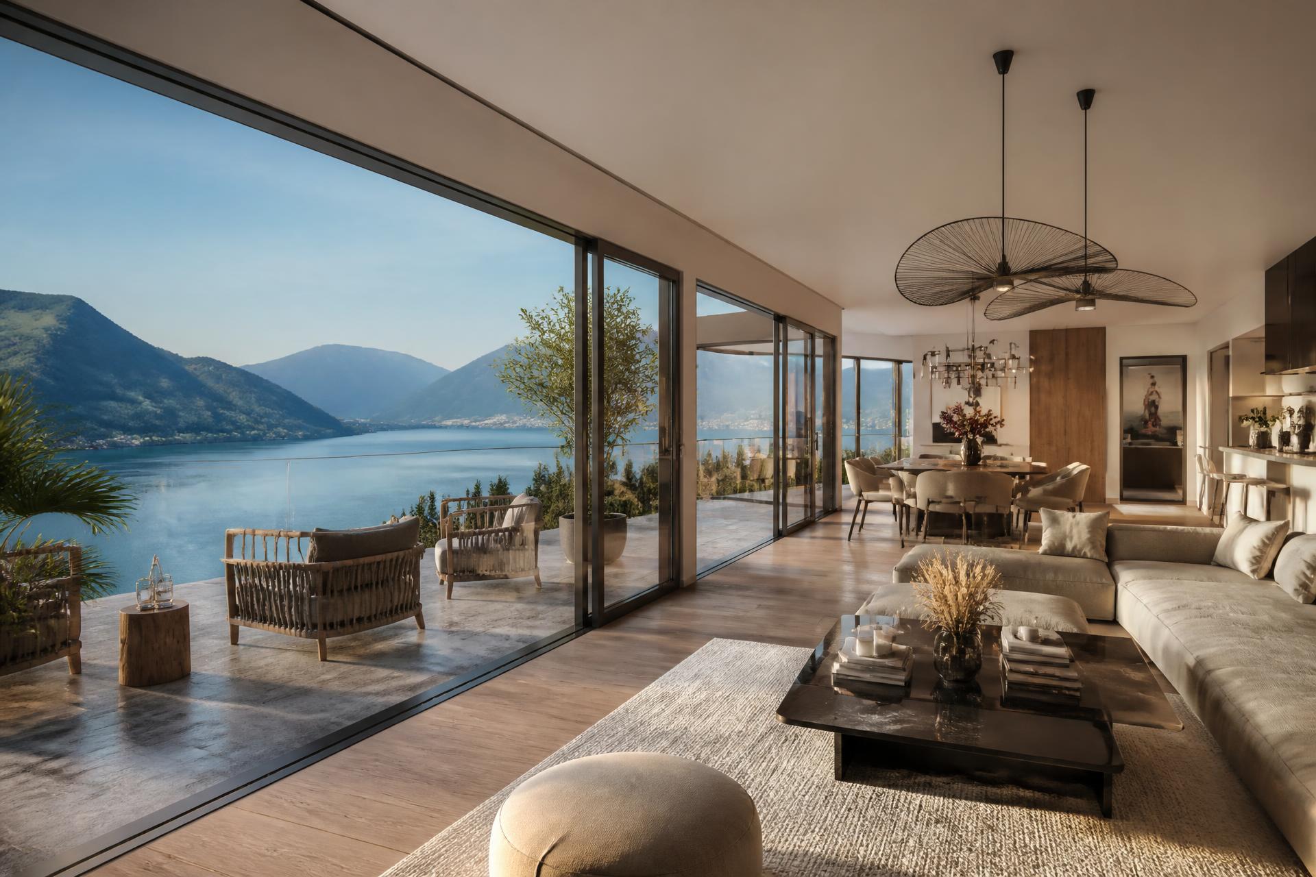 Propriété d'exception avec vue sur le lac d'Annecy